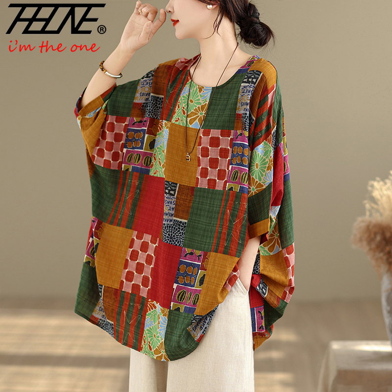 THHONE Women Shirts Print Loos - Korean Lifestyle recension och pris